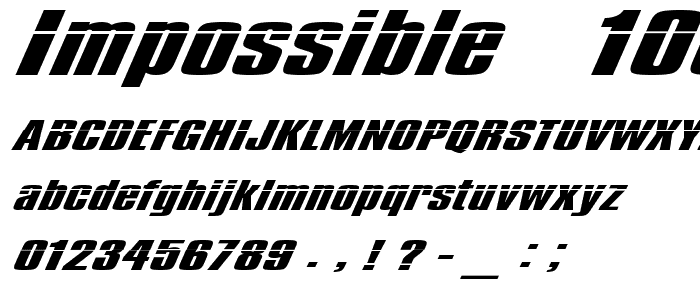 Impossible - 1000 font